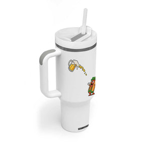 Funny Sausage Waiting For Beer Tumbler With Handle Oktoberfest Gift TS12 Print Your Wear