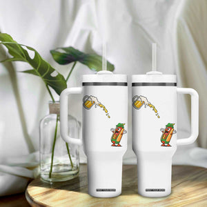Funny Sausage Waiting For Beer Tumbler With Handle Oktoberfest Gift TS12 Print Your Wear