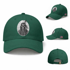 Vintage Gothic Skull Warrior Baseball Cap Native American Feather Chief TS12 Baseball Cap Universal Fit Irish Green Print Your Wear