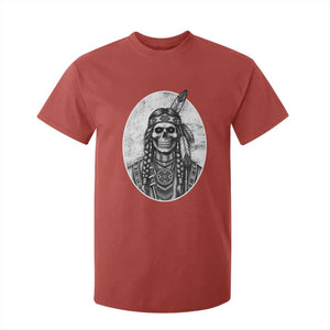 Vintage Gothic Skull Warrior T Shirt For Kid Native American Feather Chief TS12 Red Print Your Wear