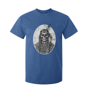 Vintage Gothic Skull Warrior T Shirt For Kid Native American Feather Chief TS12 Royal Blue Print Your Wear