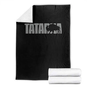 Vintage Tatanka Bison Throw Blanket Native American Buffalo Graphic TS12 Black Print Your Wear