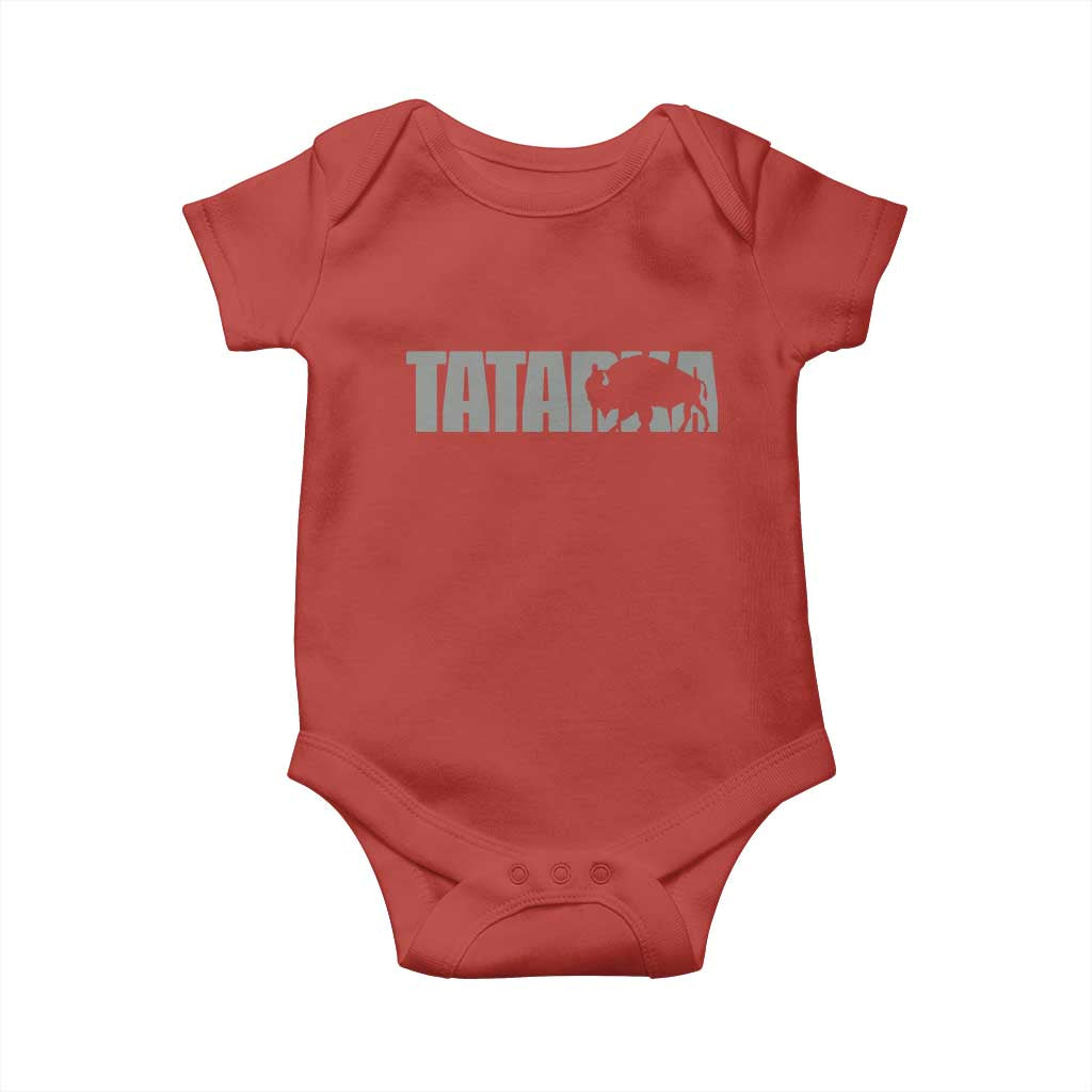 Vintage Tatanka Bison Baby Onesie Native American Buffalo Graphic TS12 Red Print Your Wear
