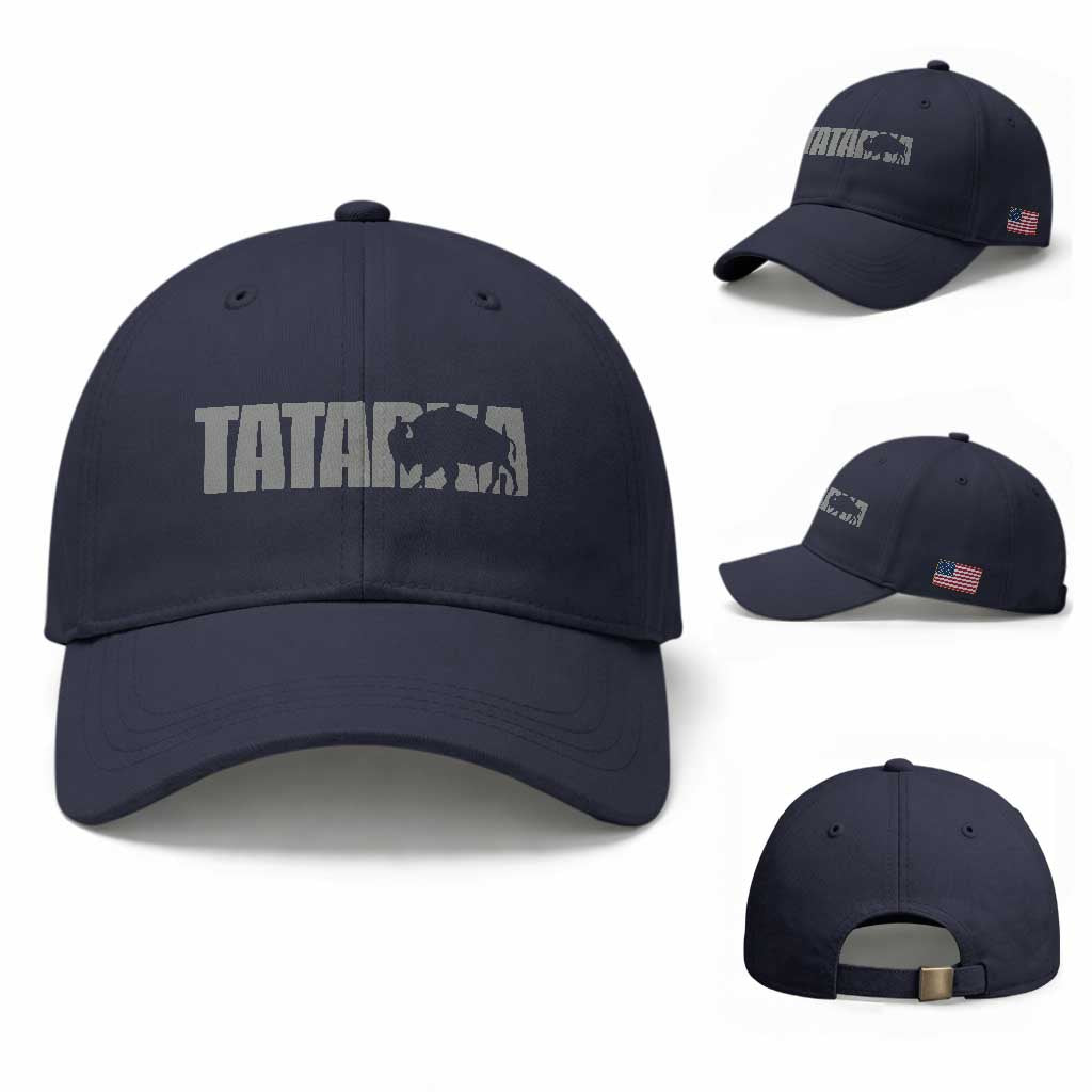 Vintage Tatanka Bison Baseball Cap Native American Buffalo Graphic TS12 Baseball Cap Universal Fit Navy Print Your Wear