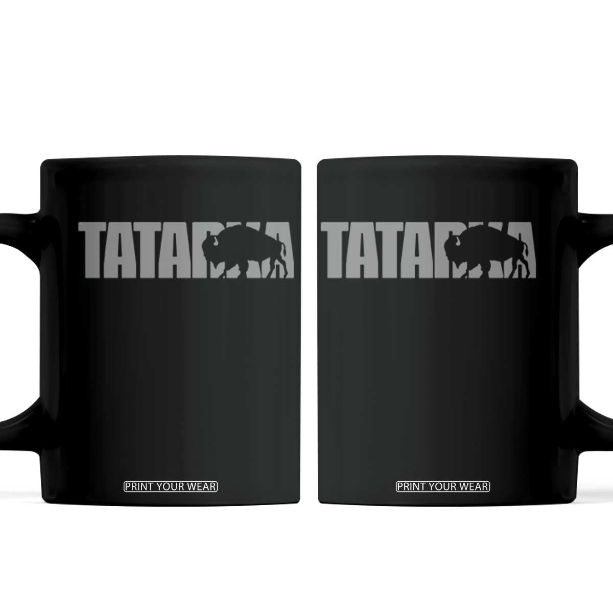 Vintage Tatanka Bison Coffee Mug Native American Buffalo Graphic TS12 Black Print Your Wear