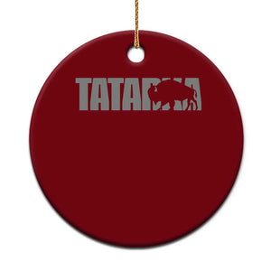 Vintage Tatanka Bison Ceramic Ornament Native American Buffalo Graphic TS12 1pc Red Print Your Wear