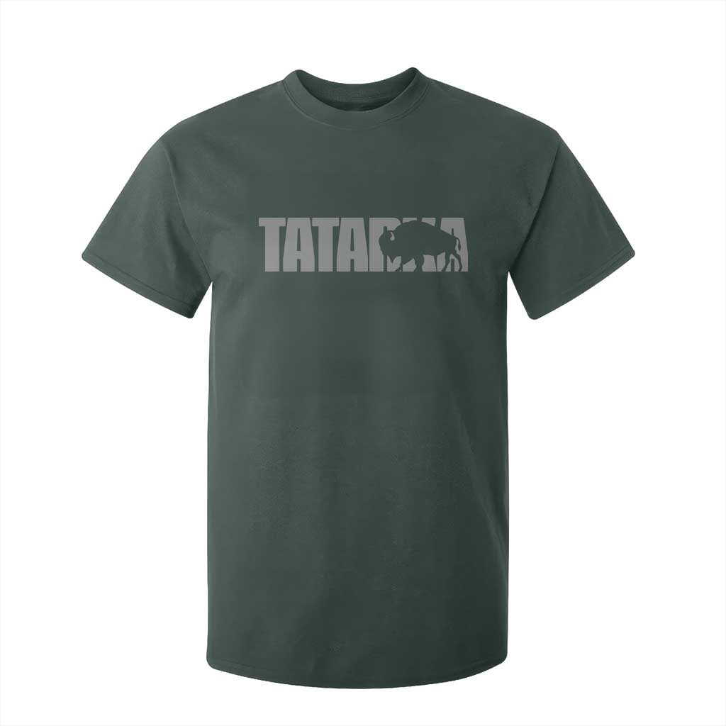 Vintage Tatanka Bison T Shirt For Kid Native American Buffalo Graphic TS12 Dark Forest Green Print Your Wear