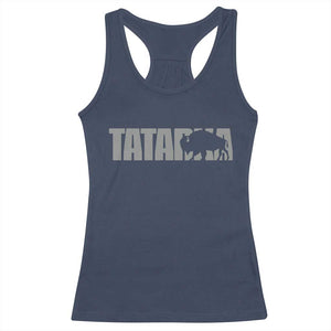 Vintage Tatanka Bison Racerback Tank Top Native American Buffalo Graphic TS12 Navy Print Your Wear