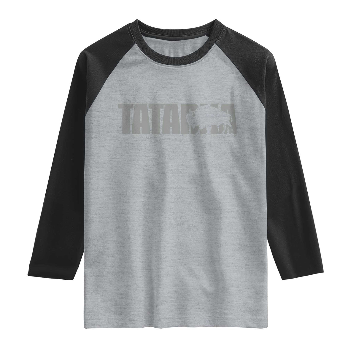 Vintage Tatanka Bison Raglan Shirt Native American Buffalo Graphic TS12 Heather Gray Black Print Your Wear