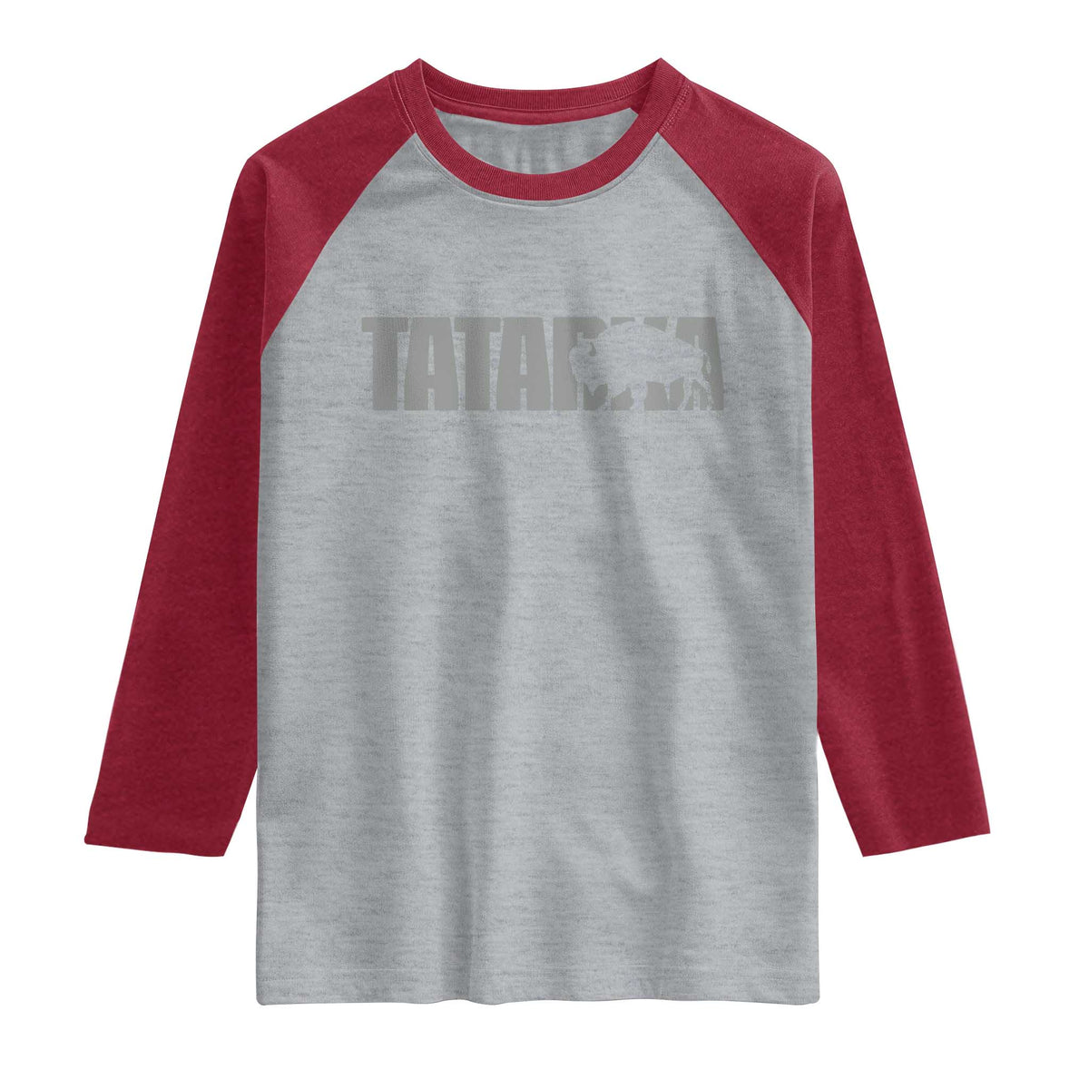 Vintage Tatanka Bison Raglan Shirt Native American Buffalo Graphic TS12 Heather Gray Heather Red Print Your Wear