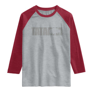 Vintage Tatanka Bison Raglan Shirt Native American Buffalo Graphic TS12 Heather Gray Heather Red Print Your Wear