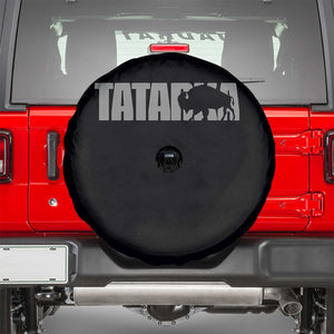Vintage Tatanka Bison Spare Tire Cover Native American Buffalo Graphic TS12 Black Print Your Wear