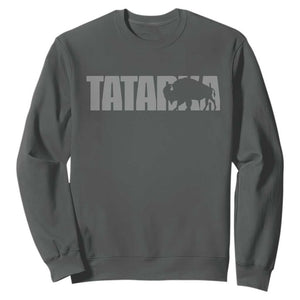 Vintage Tatanka Bison Sweatshirt Native American Buffalo Graphic TS12 Dark Heather Print Your Wear