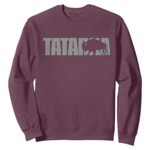 Vintage Tatanka Bison Sweatshirt Native American Buffalo Graphic TS12 Maroon Print Your Wear