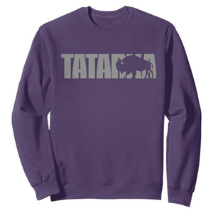 Vintage Tatanka Bison Sweatshirt Native American Buffalo Graphic TS12 Purple Print Your Wear