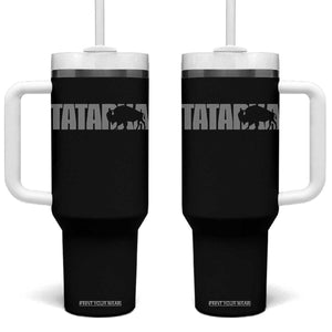 Vintage Tatanka Bison Tumbler With Handle Native American Buffalo Graphic TS12 One Size: 40 oz Black Print Your Wear