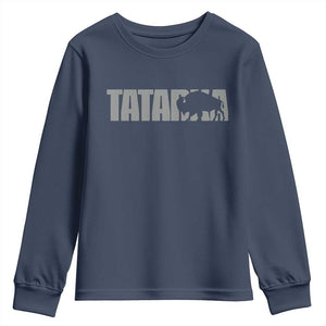 Vintage Tatanka Bison Youth Sweatshirt Native American Buffalo Graphic TS12 Navy Print Your Wear
