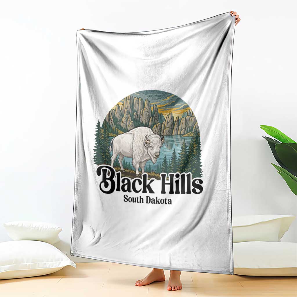 Black Hills South Dakota White Buffalo Throw Blanket State Pride Gift TS12 Print Your Wear