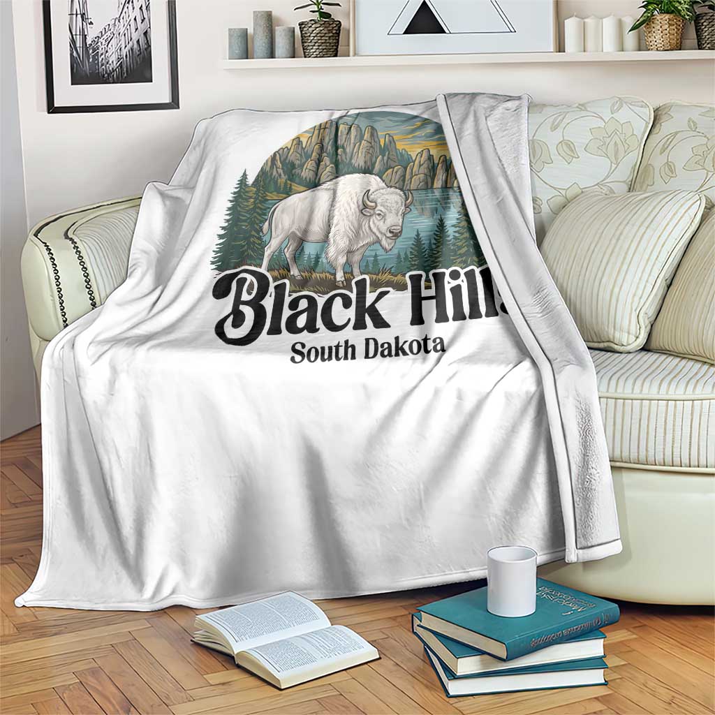Black Hills South Dakota White Buffalo Throw Blanket State Pride Gift TS12 Print Your Wear