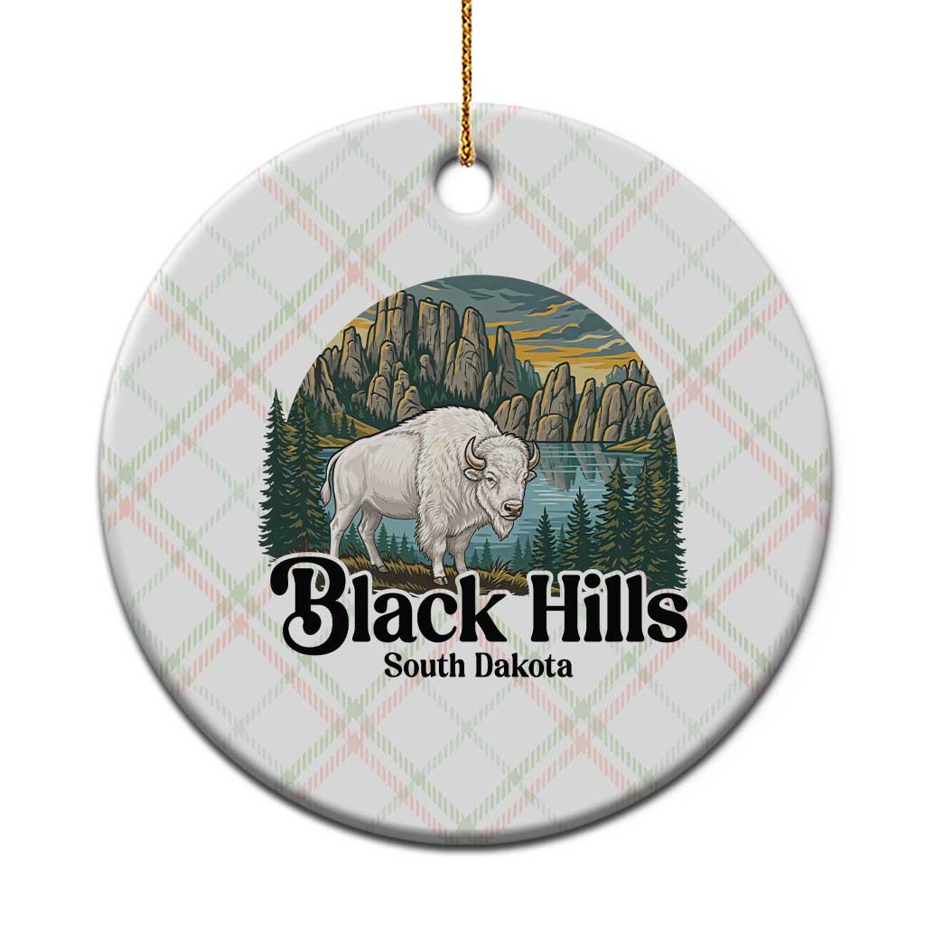 Black Hills South Dakota White Buffalo Ceramic Ornament State Pride Gift TS12 1pc Christmas Plaid Print Your Wear