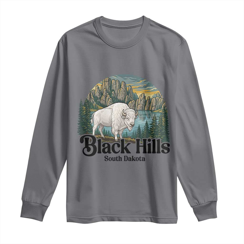 Black Hills South Dakota White Buffalo Long Sleeve Shirt State Pride Gift TS12 Charcoal Print Your Wear