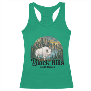 Black Hills South Dakota White Buffalo Racerback Tank Top State Pride Gift TS12 Irish Green Print Your Wear