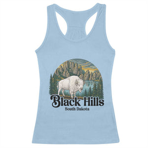 Black Hills South Dakota White Buffalo Racerback Tank Top State Pride Gift TS12 Light Blue Print Your Wear