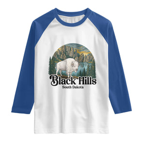 Black Hills South Dakota White Buffalo Raglan Shirt State Pride Gift TS12 White Royal Print Your Wear