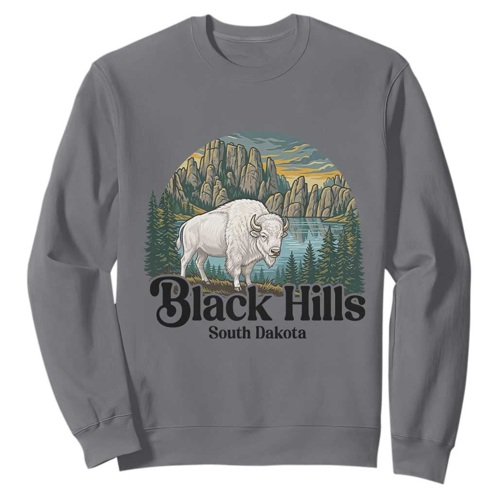 Black Hills South Dakota White Buffalo Sweatshirt State Pride Gift TS12 Charcoal Print Your Wear
