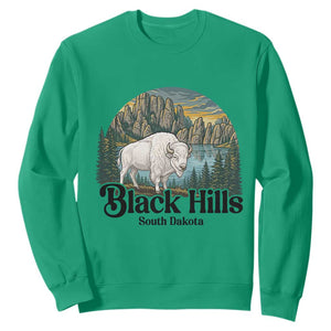 Black Hills South Dakota White Buffalo Sweatshirt State Pride Gift TS12 Irish Green Print Your Wear
