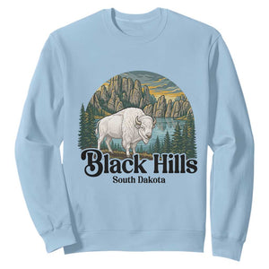 Black Hills South Dakota White Buffalo Sweatshirt State Pride Gift TS12 Light Blue Print Your Wear