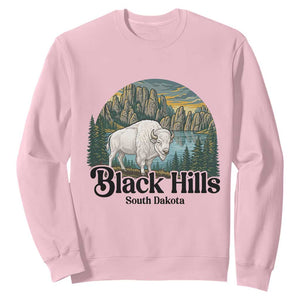 Black Hills South Dakota White Buffalo Sweatshirt State Pride Gift TS12 Light Pink Print Your Wear