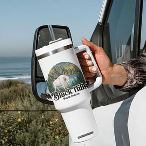Black Hills South Dakota White Buffalo Tumbler With Handle State Pride Gift TS12 Print Your Wear
