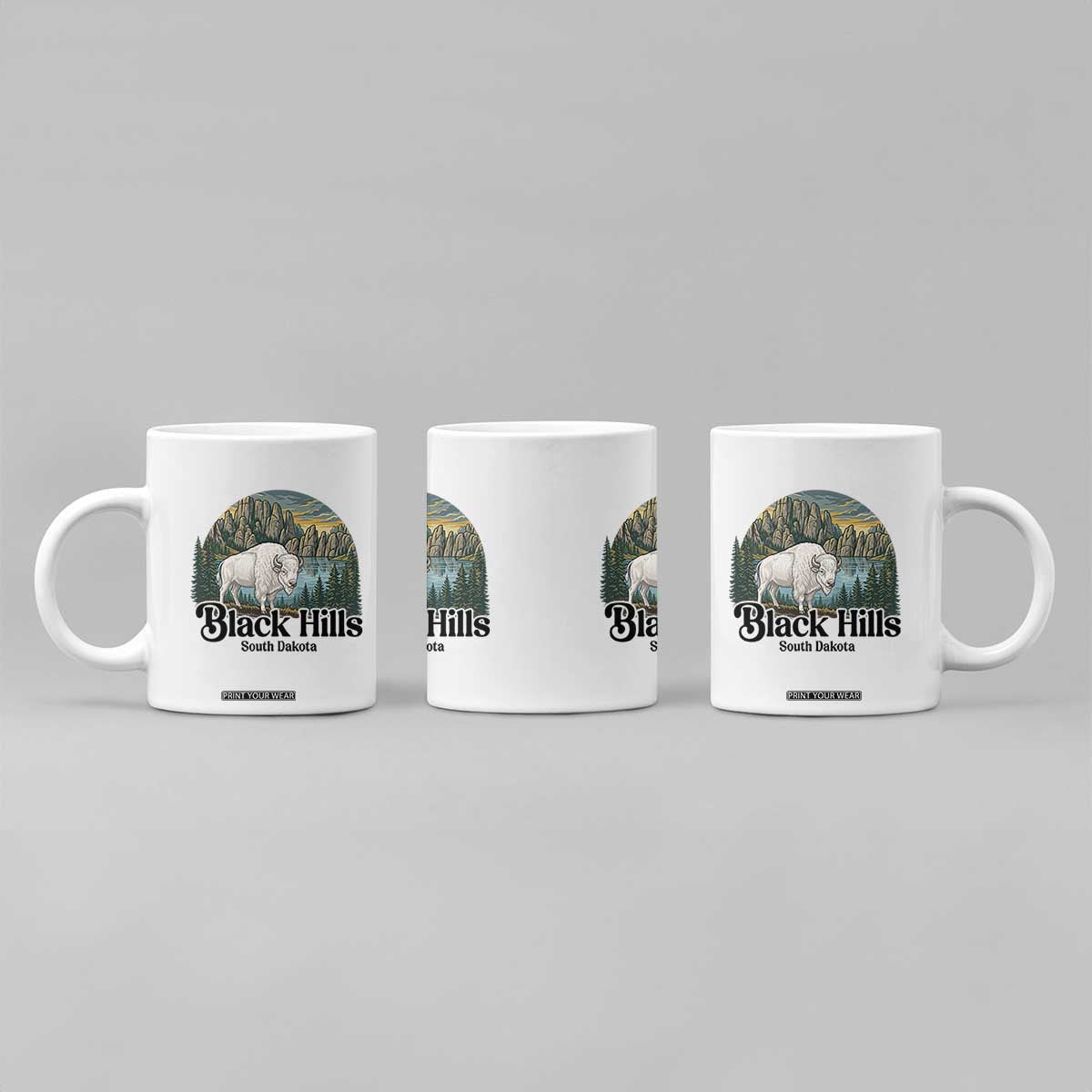 Black Hills South Dakota White Buffalo Coffee Mug State Pride Gift TS12 Print Your Wear