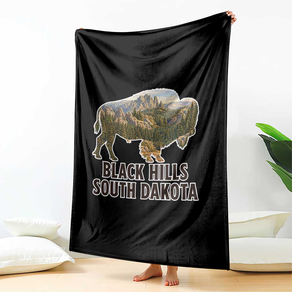 Black Hills South Dakota Bison Throw Blanket State Pride Gift TS12 Print Your Wear