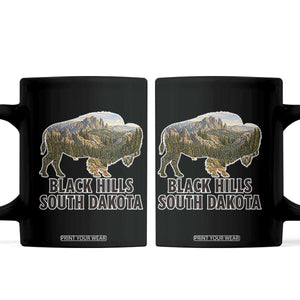 Black Hills South Dakota Bison Coffee Mug State Pride Gift TS12 Black Print Your Wear