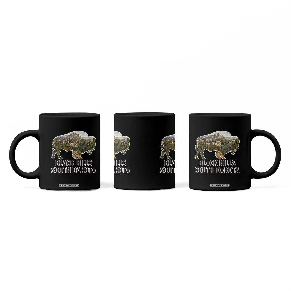 Black Hills South Dakota Bison Coffee Mug State Pride Gift TS12 Print Your Wear