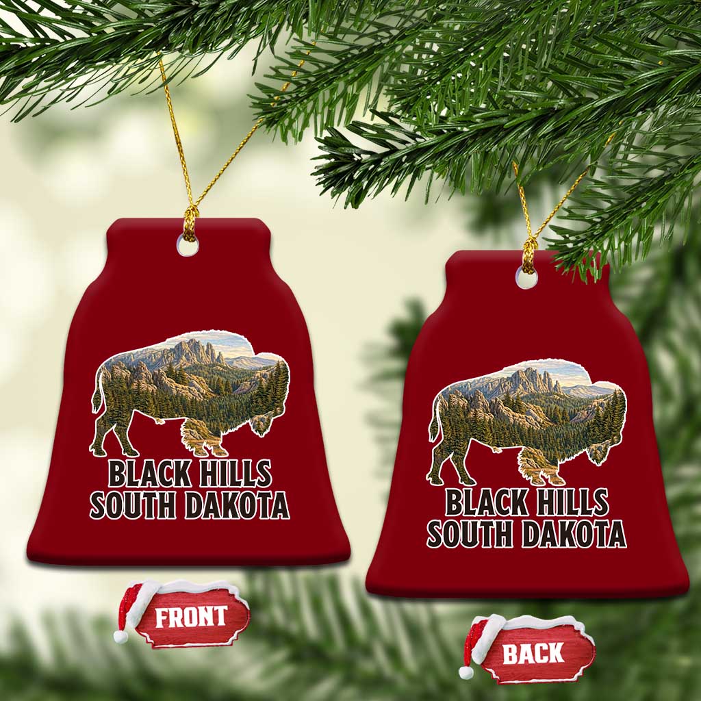 Black Hills South Dakota Bison Ceramic Ornament State Pride Gift TS12 Print Your Wear