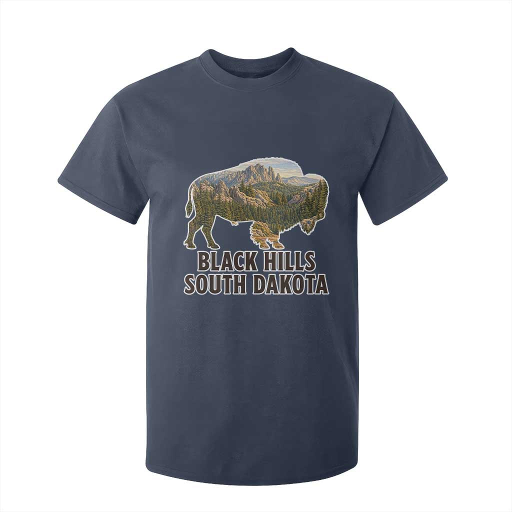 Black Hills South Dakota Bison T Shirt For Kid State Pride Gift TS12 Navy Print Your Wear