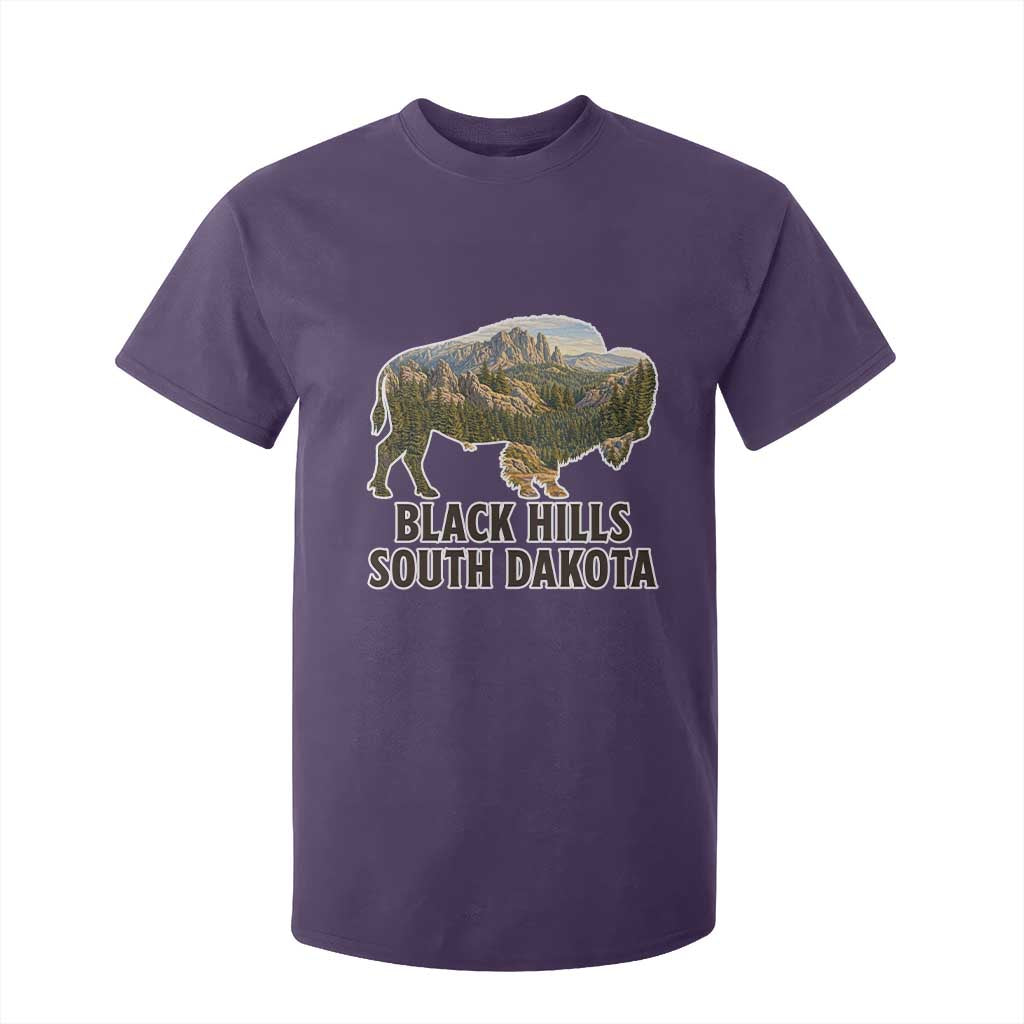 Black Hills South Dakota Bison T Shirt For Kid State Pride Gift TS12 Purple Print Your Wear