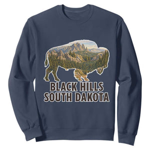 Black Hills South Dakota Bison Sweatshirt State Pride Gift TS12 Navy Print Your Wear