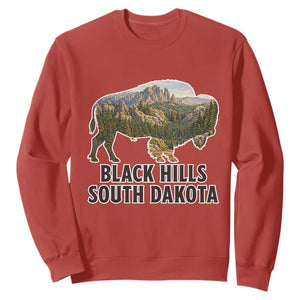 Black Hills South Dakota Bison Sweatshirt State Pride Gift TS12 Red Print Your Wear