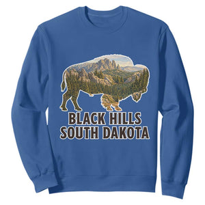 Black Hills South Dakota Bison Sweatshirt State Pride Gift TS12 Royal Blue Print Your Wear