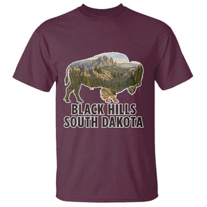 Black Hills South Dakota Bison T Shirt State Pride Gift TS12 Maroon Print Your Wear