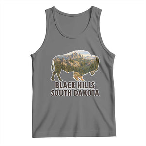 Black Hills South Dakota Bison Tank Top State Pride Gift TS12 Black Heather Print Your Wear