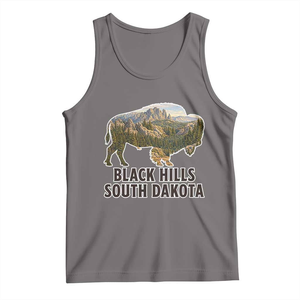 Black Hills South Dakota Bison Tank Top State Pride Gift TS12 Deep Heather Print Your Wear