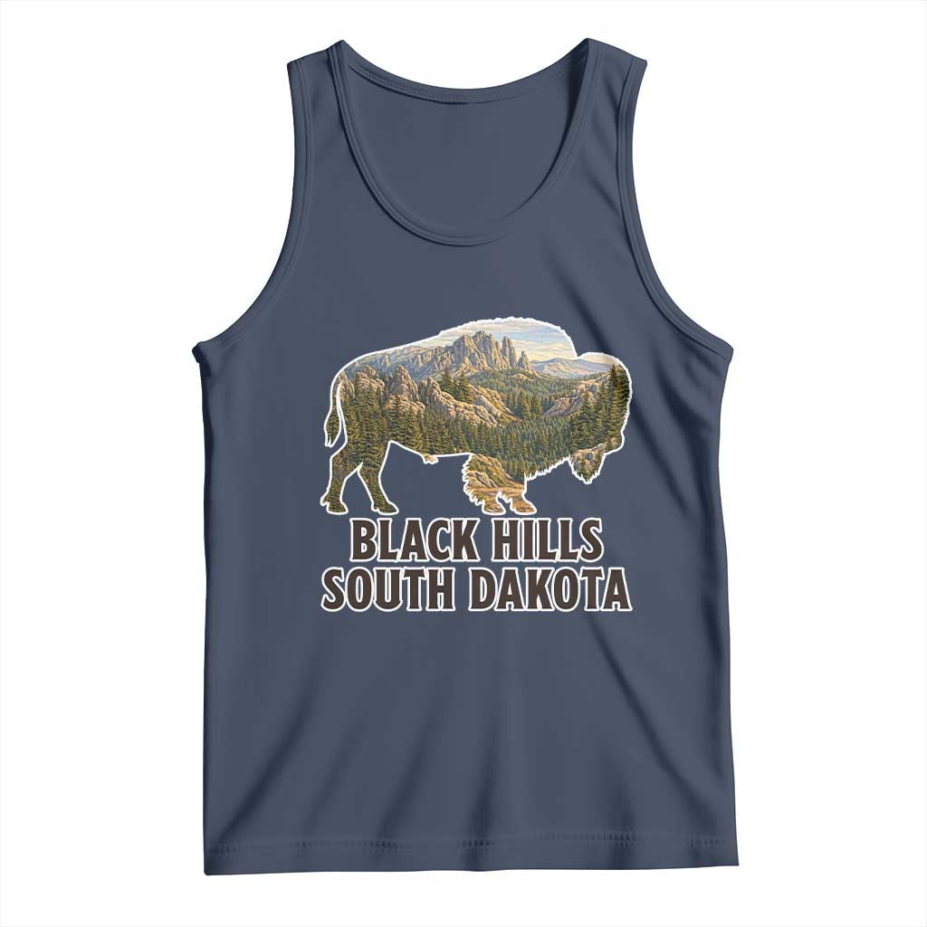 Black Hills South Dakota Bison Tank Top State Pride Gift TS12 Navy Print Your Wear