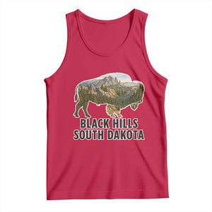 Black Hills South Dakota Bison Tank Top State Pride Gift TS12 Red Print Your Wear