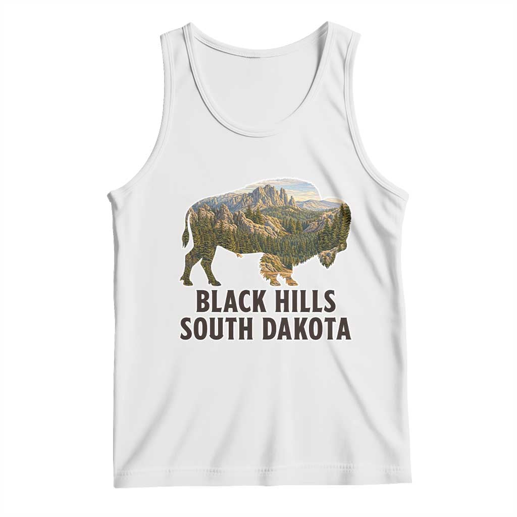 Black Hills South Dakota Bison Tank Top State Pride Gift TS12 White Print Your Wear
