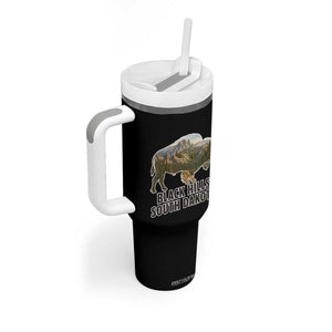 Black Hills South Dakota Bison Tumbler With Handle State Pride Gift TS12 Print Your Wear